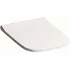 Image de Geberit, Abattant WC, Keramag / Abattant de WC Smyle Square blanc Antibactérien avec mécanisme de fermeture douce