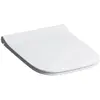 Image de Geberit, Abattant WC, Keramag / Abattant de WC Smyle Square design étroit blanc avec mécanisme de fermeture douce