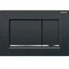 Image de Plaque de commande WC GEBERIT Sigma30 double touche: noir, chromé brillant