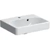 Image de Geberit, Lavabo, Keramag / Lave-mains Smyle Square asymétrique 45 cm blanc 500222011 (260 mm, 450 mm)