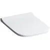 Image de Geberit, Abattant WC, Siège WC Smyle Square blanc design étroit avec abaissement automatique 500237011 antibactérien