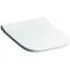 Image de Geberit, Abattant WC, Siège WC Smyle design étroit blanc antibactérien 500239011