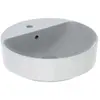 Image de Geberit, Lavabo, Keramag VariForm Lavabo à poser rond, 450mm, avec trou pour robinet, avec trop-plein (450 mm, 450 mm)