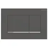 Image de Plaque de commande WC GEBERIT Sigma30 double touche: noir mat laqué, , chromé brillant