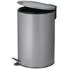 Image de Poubelle Pour Sanitaire 12l Mats 38cm Métal Gris Clair