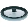 Image de Couvercle En Verre Silicone Noir Adaptable 28/30/32cm