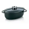 Image de Cocotte à braiser ovale 8L Kerros - Kela - Noir - Fonte D'aluminium