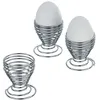 Image de Lot De 4 Coquetiers Spirale Chromés - Kela
