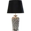 Image de Lampe à Poser en Métal Argenté Pied Fleuri Rosalie