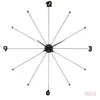 Image de Grande Horloge Design Umbrella Noir