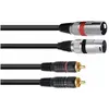 Image de Omnitronic 2xXLR - 2xCinch (1.50 m, Câbles Cinch, Câbles XLR), Câble audio