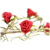 Image de Europalms, Plantes artificielles, Guirlande de roses (EVA), artificielle, rouge