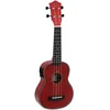Image de DIMAVERY Uk-100 ukulélé soprano, rouge flammé