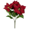 Image de Europalms, Plantes artificielles, Buisson de poinsettia, rouge, 50cm (50 cm)