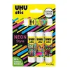 Image de Bâtons de colle blanche - UHU - Lot de 4 tubes de 8,2g - Néon style