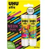 Image de Bâtons de colle blanche - UHU - Lot de 2 grands tubes de 21g - Néon style