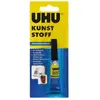 Image de UHU, Colle, Colle spéciale seconde plastique, colle monocomposante transparente pour les plastiques, tube, 3 g (15 g)