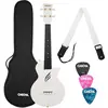 Image de Cascha Ukulele Carbon Fibre White Set (De concert), Ukulélé, Blanc