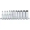 Image de BGS, Clé à douille + douilles, Jeu de douilles, douze pans, longues 6,3 mm (1/4") 4 - 13 mm 11 pièces