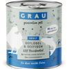 Image de 6x800g Grau menu gourmand sans céréales volaille, poisson - Pâtée pour chat