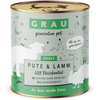 Image de 6x800g Grau menu gourmand sans céréales dinde, agneau - Pâtée pour chat
