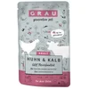 Image de 16x125g Grau Bouchées gourmandes poulet, veau - Pâtée pour chat