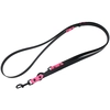 Image de Home Laisse de présentation bicolore 3 positions rivetée/noire rose 240cm long, 19mm large chien