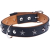 Image de Collier en cuir Heim Stars, noir taille 50 tour de cou 38-46 cm - pour chien