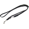 Image de laisse de présentation avec mousqueton tressé, noir, 220cm de long, 8mm de large chien