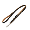Image de Laisse Heim Edelweiss, noir/beige pour chien - L 200 x l 1,8 cm