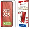 Image de Displex Real Glass, Full Cover Panzerglas (1 pcs, Samsung Galaxy S24, Samsung Galaxy S25), Téléphone portable : film de protection, Transparent