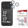 Image de Displex Premium Camera Lens Glass, Kamera Schutzglas, Einzelringe (1 pcs, Apple iPhone 17 Pro, Apple iPhone 17 Pro Max), Téléphone portable : film de protection, Transparent