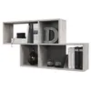 Image de nora etagere murale - 100 x 19, 5 x 53 cm - chene sable anthracite