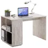 Image de FMD Bureau avec étagères latérales 117x73x75 cm Chêne sable