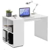 Image de FMD Bureau avec étagères latérales 117 x 72,9 x 73,5 cm Blanc