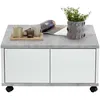 Image de Table Basse Design "Volgan" 70cm Gris & Blanc
