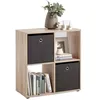 Image de Étagère 4 Cases Design "Gaman" 70cm Chêne