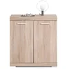 Image de Commode 2 Portes Design "Cazeg" 89cm Chêne Clair