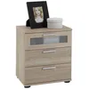 Image de Table de Chevet 3 Tiroirs Design "Vyza" 53cm Chêne