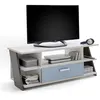 Image de Meuble TV 5 Niches "Anoya" 135cm Chêne & Blanc