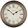 Image de Techno Line WT 7006 à quartz Horloge murale 36 cm x 7 cm bois pour salle de bain / pièce humide
