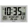 Image de Techno Line WS 8013 radiopiloté(e) Horloge murale 369 mm x 270 mm x 24 mm argent grand écran