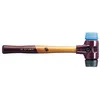 Image de Maillet HALDER SIMPLEX TPE souple / caoutchouc chargé avec boîtier en fonte malléable et manche en bois - D=50 mm - 3012.050