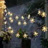 Image de Guirlande Lumineuse 6M LED avec 40 LED Flocon de neige pour Noël Soirée Maison Jardin, Blanc Chaud [USB alimenté]