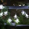 Image de Guirlande Lumineuse 2M LED avec 20 LED Flocon de neige pour Noël Soirée Maison Jardin, Blanc [Batterie alimenté]
