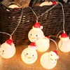 Image de Guirlande Lumineuse 2M LED avec 20 LED Bonhomme de neige pour Noël Soirée Fête Maison Jardin, Blanc Chaud [Batterie alimenté]
