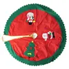 Image de Jupe de sapin de noël tapis couvre pied - Bonhomme de neige, Rouge&Vert 90CM