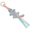 Image de Nobby Souris en peluche élastique avec anneau en bois (Peluche pour chat), Jouets pour chat