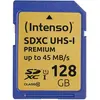 Image de Intenso UHS-I Premium (128 Go, SDXC, U1, UHS-I), Carte mémoire, Bleu