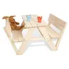 Image de Pinolino - Table picnic Nicki avec dossiers pour 4 enfants - brut